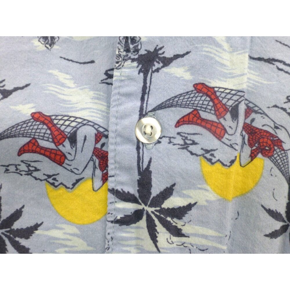 Marvel Mens XL Spider-Man Hawaiian Shirt Tropical Palm & Spider-Man Hammock Prin - Picture 11 of 12